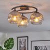Ripoll Plafondlamp, Kogellampje Duidelijk, Rookkleurig, 3-lichts Ripoll Plafondlamp, Kogellampje Duidelijk, Rookkleurig, 3-lichts