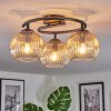 Ripoll Plafondlamp, Kogellampje Amber, Duidelijk, 3-lichts