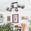 Ripoll Plafondlamp, Kogellampje Rookkleurig, 6-lichts Ripoll Plafondlamp, Kogellampje Rookkleurig, 6-lichts