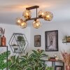 Ripoll Plafondlamp, Kogellampje Amber, 6-lichts