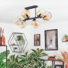 Ripoll Plafondlamp, Kogellampje Amber, 6-lichts