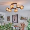 Ripoll Plafondlamp, Kogellampje Amber, 6-lichts