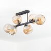 Ripoll Plafondlamp, Kogellampje Amber, 6-lichts