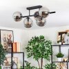 Gastor Plafondlamp, Kogellampje Rookkleurig, 5-lichts Gastor Plafondlamp, Kogellampje Rookkleurig, 5-lichts