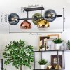 Koyoto Plafondlamp, Kogellampje Blauw, Goud, Groen, Duidelijk, Koperkleurig, 5-lichts