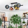 Koyoto Plafondlamp, Kogellampje Blauw, Goud, Groen, Duidelijk, Koperkleurig, 5-lichts