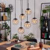 Gastor Hanglamp, Kogellampje, Hanglamp Zwart, 6-lichts