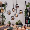 Gastor Hanglamp, Kogellampje, Hanglamp Zwart, 6-lichts