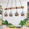Ripoll Hanglamp, Kogellampje, Hanglamp Natuurlijke kleuren, Zwart, 4-lichts