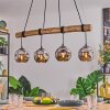 Ripoll Hanglamp, Kogellampje, Hanglamp Natuurlijke kleuren, Zwart, 4-lichts