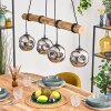 Ripoll Hanglamp, Kogellampje, Hanglamp Natuurlijke kleuren, Zwart, 4-lichts