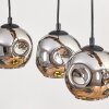 Ripoll Hanglamp, Kogellampje, Hanglamp Natuurlijke kleuren, Zwart, 4-lichts