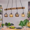 Ripoll Hanglamp, Kogellampje, Hanglamp Natuurlijke kleuren, Zwart, 4-lichts