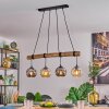 Ripoll Hanglamp, Kogellampje, Hanglamp Natuurlijke kleuren, Zwart, 4-lichts