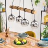 Ripoll Hanglamp, Kogellampje, Hanglamp Natuurlijke kleuren, Zwart, 4-lichts