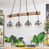 Ripoll Hanglamp, Kogellampje, Hanglamp Natuurlijke kleuren, Zwart, 4-lichts