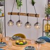Ripoll Hanglamp, Kogellampje, Hanglamp Natuurlijke kleuren, Zwart, 4-lichts