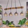 Ripoll Hanglamp, Kogellampje, Hanglamp Natuurlijke kleuren, Zwart, 4-lichts