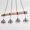 Ripoll Hanglamp, Kogellampje, Hanglamp Natuurlijke kleuren, Zwart, 4-lichts