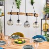 Ripoll Hanglamp, Kogellampje, Hanglamp Natuurlijke kleuren, Zwart, 4-lichts