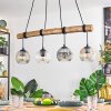 Ripoll Hanglamp, Kogellampje, Hanglamp Natuurlijke kleuren, Zwart, 4-lichts