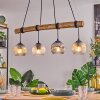 Ripoll Hanglamp, Kogellampje, Hanglamp Natuurlijke kleuren, Zwart, 4-lichts