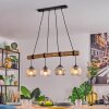 Ripoll Hanglamp, Kogellampje, Hanglamp Natuurlijke kleuren, Zwart, 4-lichts