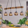 Ripoll Hanglamp, Kogellampje, Hanglamp Natuurlijke kleuren, Zwart, 4-lichts