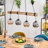 Ripoll Hanglamp, Kogellampje, Hanglamp Natuurlijke kleuren, Zwart, 4-lichts