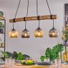 Ripoll Hanglamp, Kogellampje, Hanglamp Natuurlijke kleuren, Zwart, 4-lichts