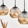 Ripoll Hanglamp, Kogellampje, Hanglamp Natuurlijke kleuren, Zwart, 4-lichts