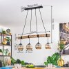 Ripoll Hanglamp, Kogellampje, Hanglamp Natuurlijke kleuren, Zwart, 4-lichts