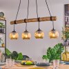 Ripoll Hanglamp, Kogellampje, Hanglamp Natuurlijke kleuren, Zwart, 4-lichts