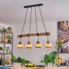 Ripoll Hanglamp, Kogellampje, Hanglamp Natuurlijke kleuren, Zwart, 4-lichts