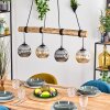 Ripoll Hanglamp, Kogellampje, Hanglamp Natuurlijke kleuren, Zwart, 4-lichts