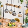 Ripoll Hanglamp, Kogellampje, Hanglamp Natuurlijke kleuren, Zwart, 4-lichts