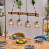 Ripoll Hanglamp, Kogellampje, Hanglamp Natuurlijke kleuren, Zwart, 4-lichts