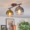Koyoto Plafondlamp, Kogellampje Blauw, Groen, Duidelijk, 2-lichts