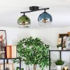 Koyoto Plafondlamp, Kogellampje Blauw, Groen, Duidelijk, 2-lichts