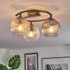 Ripoll Plafondlamp, Kogellampje Amber, Duidelijk, Rookkleurig, 3-lichts