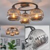 Ripoll Plafondlamp, Kogellampje Rookkleurig, 3-lichts
