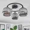 Ripoll Plafondlamp, Kogellampje Rookkleurig, 3-lichts