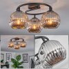 Ripoll Plafondlamp, Kogellampje Chroom, Rookkleurig, 3-lichts