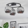 Ripoll Plafondlamp, Kogellampje Chroom, Rookkleurig, 3-lichts