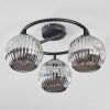 Ripoll Plafondlamp, Kogellampje Chroom, Rookkleurig, 3-lichts