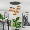 Ripoll Plafondlamp, Kogellampje Amber, 5-lichts