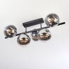 Gastor Plafondlamp, Kogellampje Chroom, Duidelijk, Rookkleurig, 5-lichts