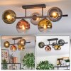 Koyoto Plafondlamp, Kogellampje Blauw, Chroom, Goud, Groen, Duidelijk, Koperkleurig, Rookkleurig, 5-lichts