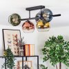 Koyoto Plafondlamp, Kogellampje Blauw, Chroom, Goud, Groen, Duidelijk, Koperkleurig, Rookkleurig, 5-lichts
