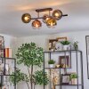 Koyoto Plafondlamp, Kogellampje Blauw, Chroom, Goud, Groen, Duidelijk, Koperkleurig, Rookkleurig, 5-lichts